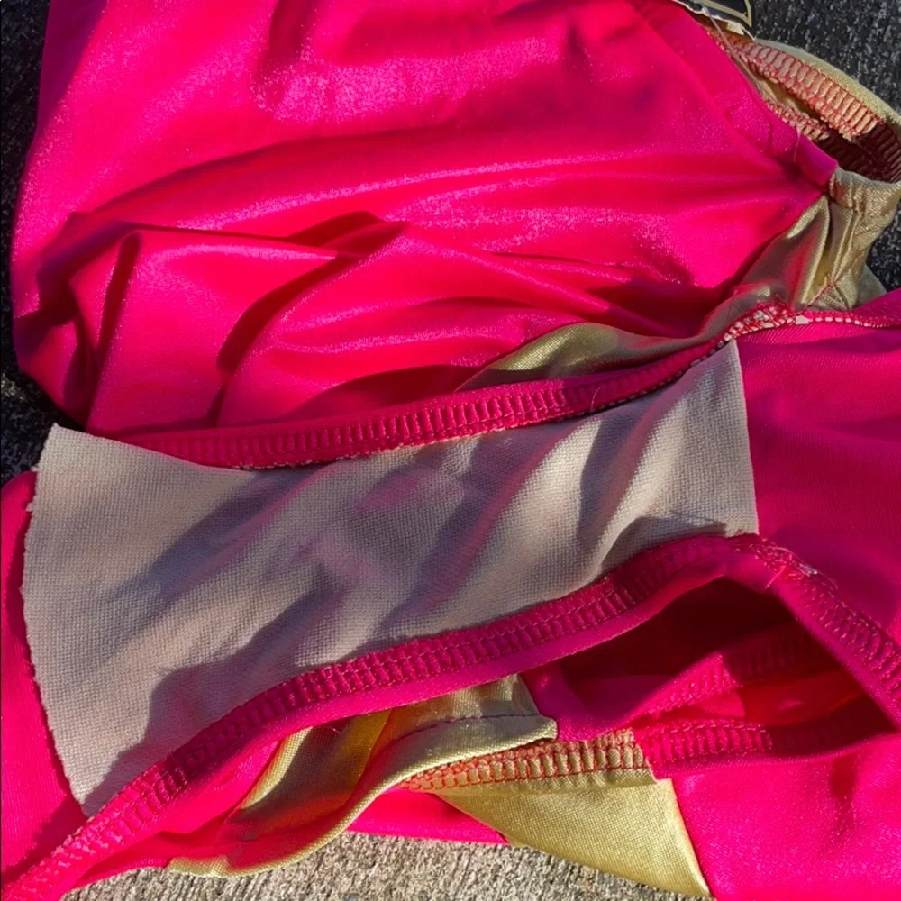 NWT vintage deadstock Sergio Valente pink one piece swimsuit